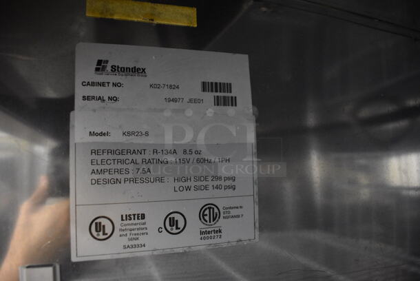 Kool Star KSR23-S ENERGY STAR Stainless Steel Commercial Single Door Reach In Cooler on Commercial Casters. 115 Volts, 1 Phase. 28x31x84. Tested and Powers On But Does Not Get Cold - Image 5 of 6