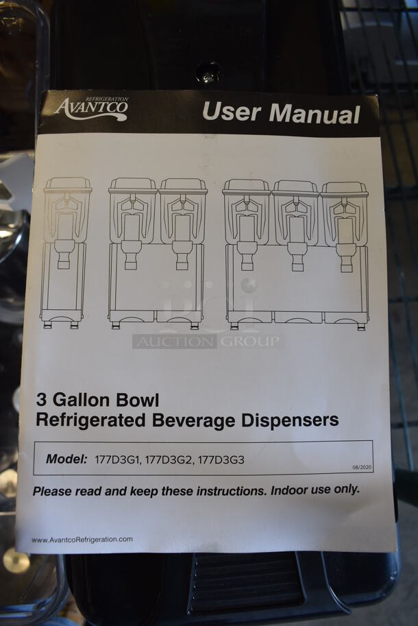 BRAND NEW SCRATCH AND DENT! Avantco COLDREAM 3M Stainless Steel Commercial Countertop 3 Hopper Refrigerated Beverage Machine. 120 Volts, 1 Phase. 23x16x27. Tested and Working! - Image 5 of 7