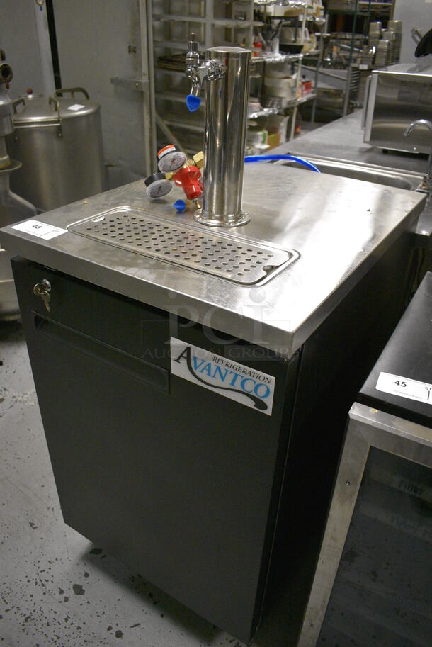 Avantco 178UDD1HC Stainless Steel Commercial Direct Draw Kegerator w/ Beer Tower and Coupler on Commercial Casters. 115 Volts, 1 Phase. 23.5x30.5x51. Item Was in Working Condition on Last Day of Business. (kitchen) - Image 4 of 7