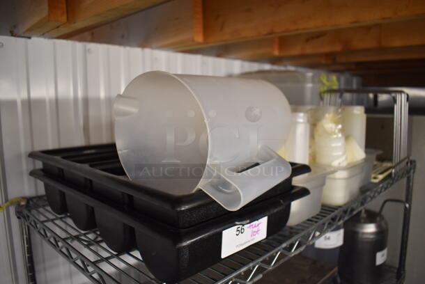 ALL ONE MONEY! Tier Lot of Various Items Including Metal Cutting Board Rack and Poly Condiment Bottles - Image 6 of 6