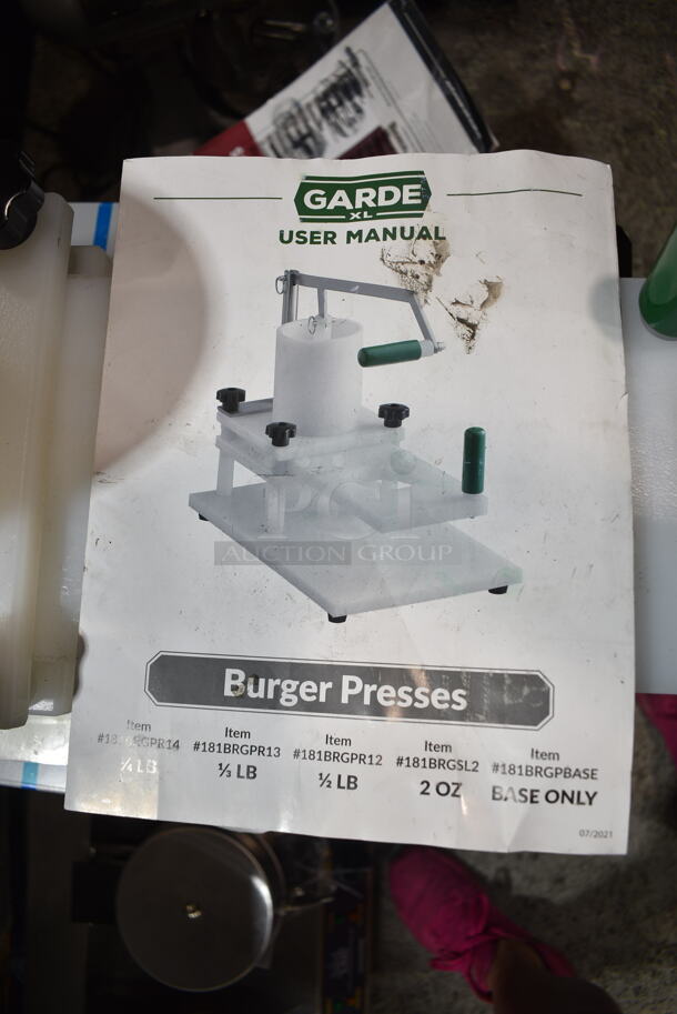 BRAND NEW SCRATCH AND DENT! Garde XL 4" x 1" Burger Press - 180 Patties/Hour - Image 6 of 7