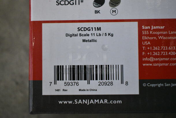 Box of 18 BRAND NEW SCRATCH AND DENT! San Jamar SCDG11M Escali Round Digital Scale - Image 4 of 4
