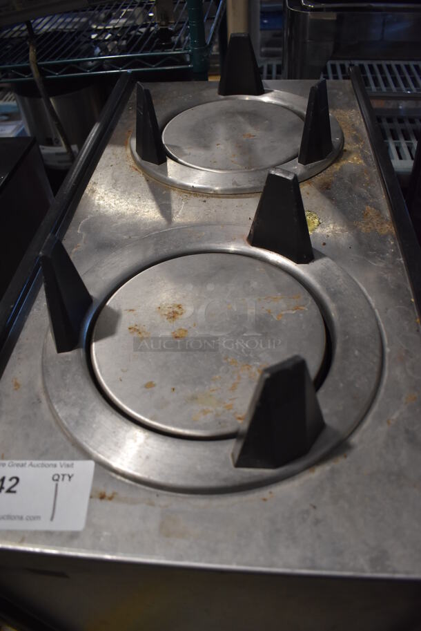 APW Wyott ML2-8-5P Stainless Steel Commercial 2 Well Plate Dispenser for 8" Plates on Commercial Casters. 15.5x30.5x45 - Image 5 of 5