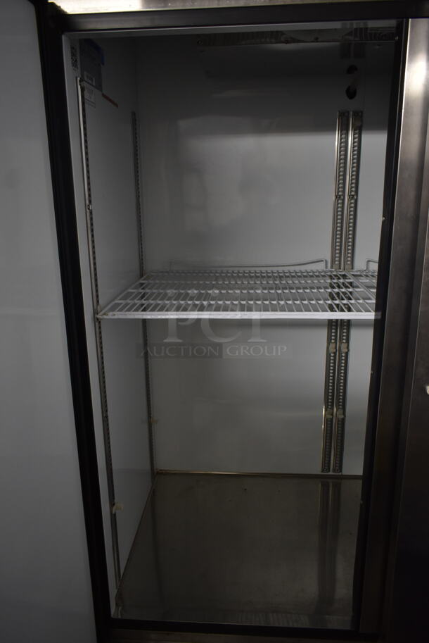 Beverage Air KF48-1AS Stainless Steel Commercial 2 Door Reach In Freezer w/ Poly Coated Racks on Commercial Casters. 115 Volts, 1 Phase. Tested and Powers On But Does Not Get Cold - Image 5 of 7