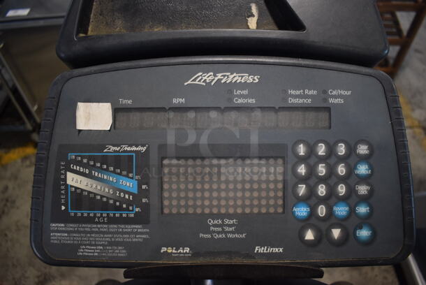 Life Fitness 9500HR Metal Commercial Floor Style Elliptical. 20x76x64. Tested and Working! - Image 6 of 6