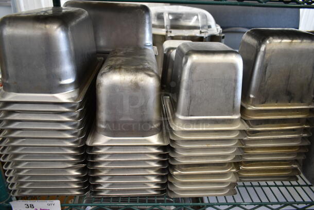 ALL ONE MONEY! Two Tier Lot of Various Items Including Stainless Steel Drop In Bins, Utensils, Metal Stock Pot and Cutting Boards - Image 2 of 12