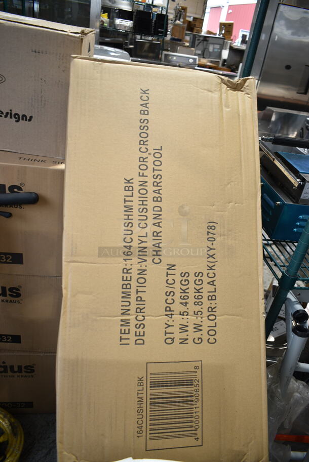 4 BRAND NEW SCRATCH AND DENT! Lancaster Table & Seating Metal Silver Finish Dining Height Chair Frames and 8 Cushions. Includes 164CMTLADCFR. 4 Times Your Bid! - Image 5 of 9