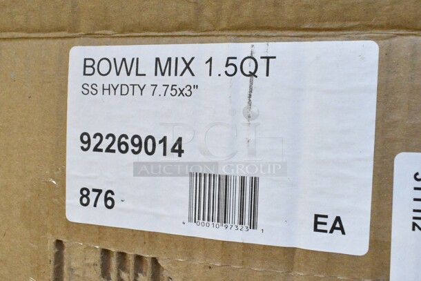 BRAND NEW SCRATCH AND DENT! Vollrath 69050 5 Qt. Heavy Duty Stainless Steel Mixing Bowl, Vollrath 69080 8 Qt. Heavy Duty Stainless Steel Mixing Bowl, Vollrath 69014 1.5 Qt. Heavy Duty Stainless Steel Mixing Bowl - Image 5 of 5