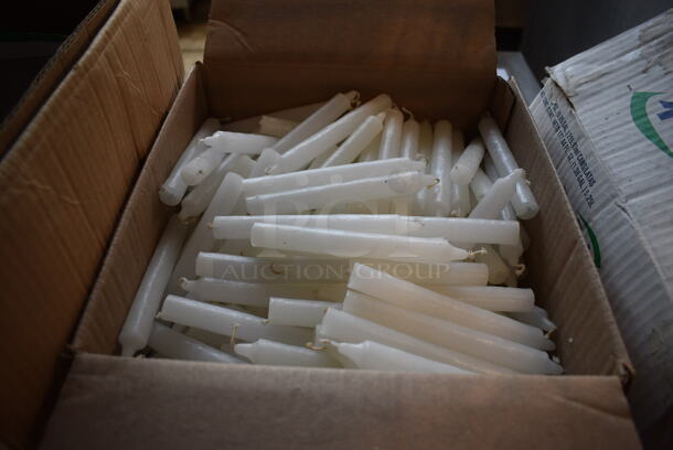 ALL ONE MONEY! Tier Lot of 2 Boxes of Candle Sticks and Box of Chafing Dish Fuel - Image 3 of 5