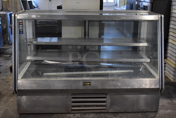 Cooltech Stainless Steel Commercial Floor Style Refrigerated Deli Display Case Merchandiser. 72x36x49.5. Tested and Working!