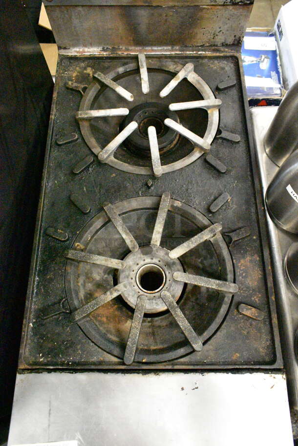 Vulcan 845-B Stainless Steel Commercial Natural Gas Powered 2 Burner Range.  - Image 3 of 6