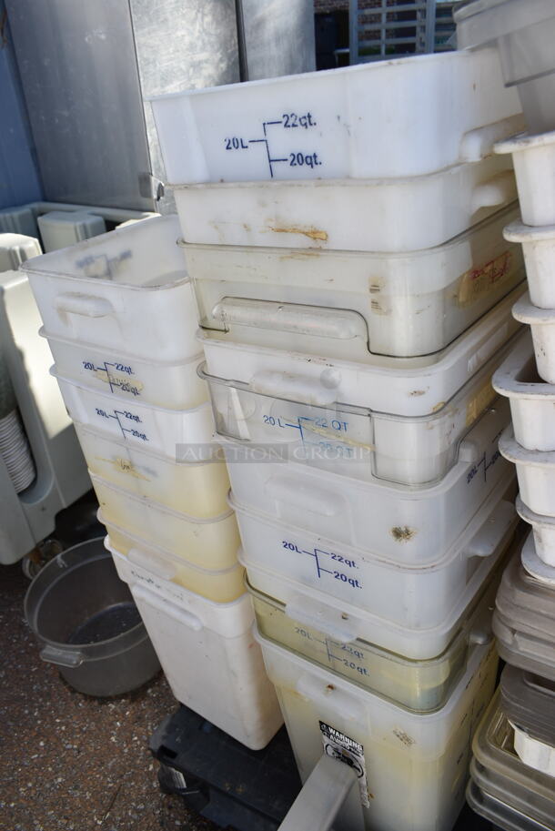 PALLET LOT of Various Items Including White Poly Dough Bins, Clear Poly Bins and Cylindrical Bins - Image 8 of 9
