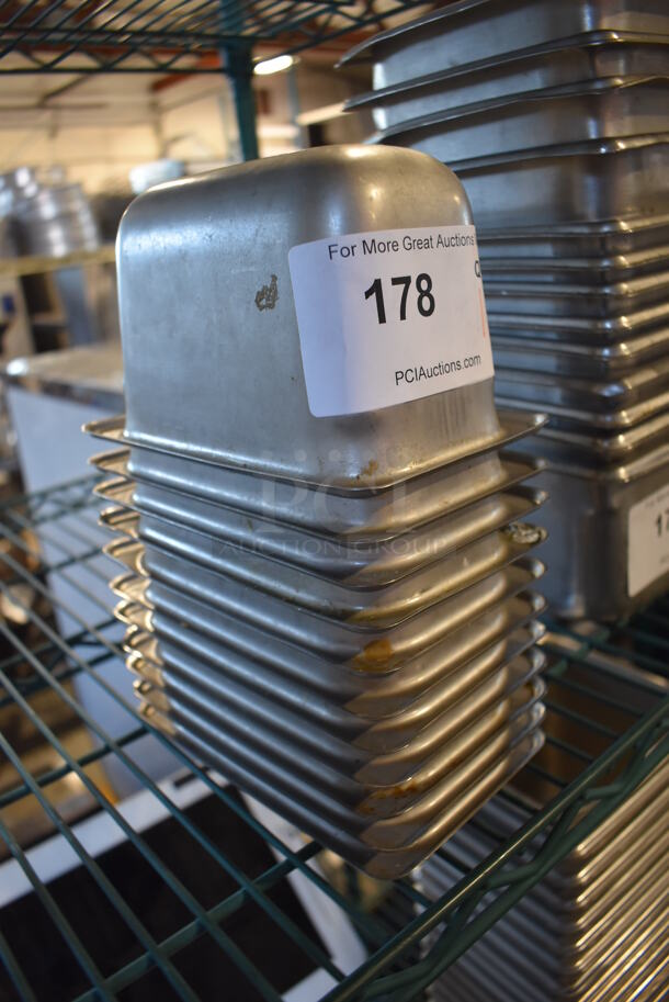 11 Stainless Steel 1/9 Size Drop In Bins. 1/9x4. 11 Times Your Bid! - Image 3 of 3