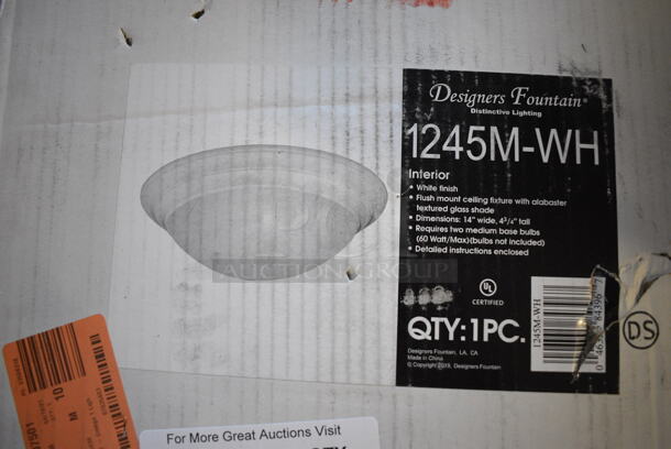 BRAND NEW SCRATCH AND DENT! Design Fountain 1245M-WH Interior Light Fixture
