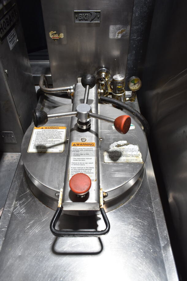 BKI LPF-F48 Stainless Steel Commercial Floor Style Electric Powered Pressure Fryer. 208-230 Volts, 3 Phase.  - Image 4 of 7