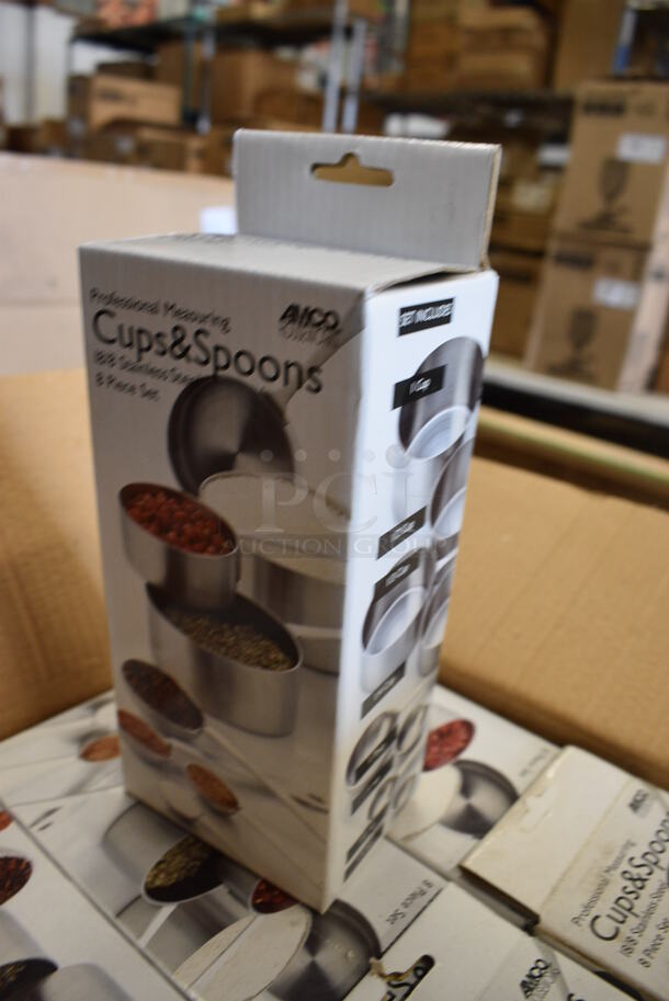 12 BRAND NEW IN BOX! Amco Stainless Steel Professional Measuring Cups and Spoons! 12 Times Your Bid! - Image 2 of 3