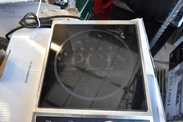 Mr Induction SR-181C Stainless Steel Commercial Countertop Electric Powered Single Burner Induction Range. 120 Volts, 1 Phase.  - Image 2 of 4