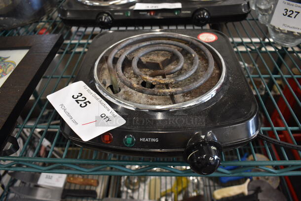 Walmart Model HP102-U21 Metal Countertop Electric Powered Single Burner Range. 120 Volts, 1 Phase. 9x11x3