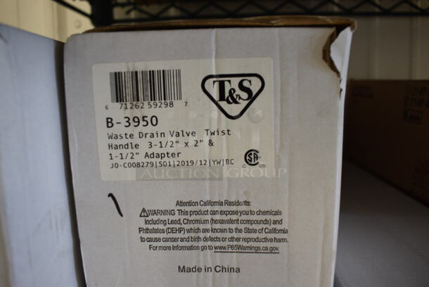 9 BRAND NEW IN BOX! T&S Metal Waste Drain Valves. 9 Times Your Bid! - Image 3 of 4