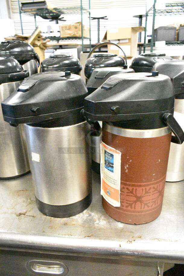 14 Stainless Steel Air Pots. Including 10x7x15. 14 Times Your Bid!  - Image 2 of 10