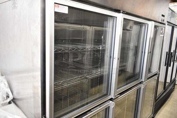 Endura MNR806SSG/0 Stainless Steel Commercial 6 Half Size Door Reach In Cooler Merchandiser w/ Metro Shelving Unit. 115 Volts, 1 Phase. Tested and Working! - Image 3 of 11