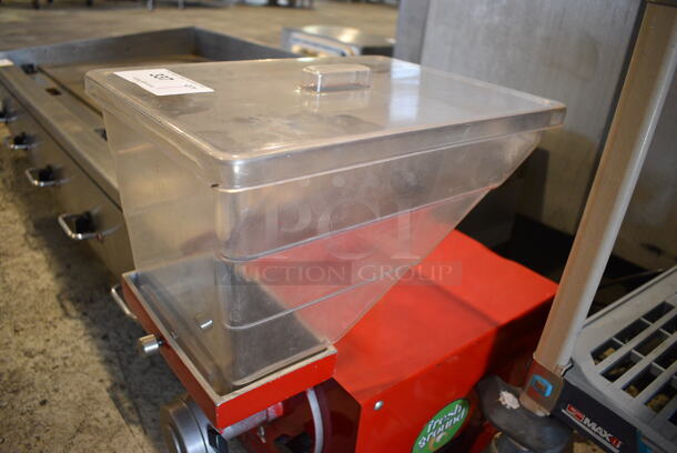2013 Olde Tyme Model PN2 Stainless Steel Commercial Countertop Single Hopper Peanut Butter Mill Nut Grinder. 115 Volts, 1 Phase. 11x21x21. Tested and Working! - Image 2 of 5