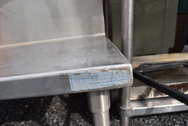 Stainless Steel 2 Tier Equipment Stand on Commercial Casters. Missing Caster. 28x36x30  - Image 4 of 4