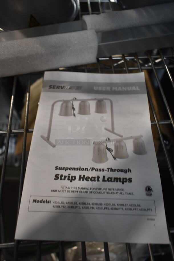 BRAND NEW SCRATCH AND DENT! ServIt 423BLS2 Metal Suspension / Pass Through Dual Heat Lamp. 115 Volts, 1 Phase. Tested and Working! - Image 3 of 8