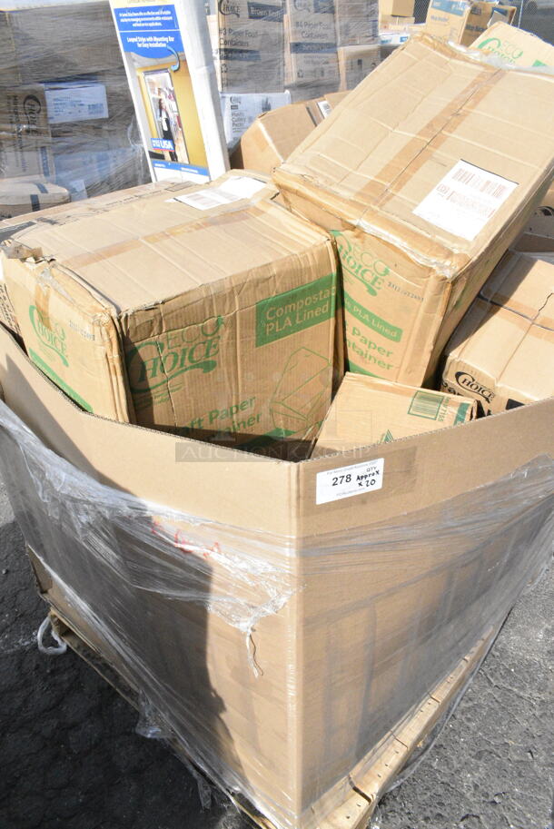 20 BRAND NEW Boxes Including Choice #8 Containers, Choice Paper Hot Cups. 20 Times Your Bid!  - Image 4 of 5