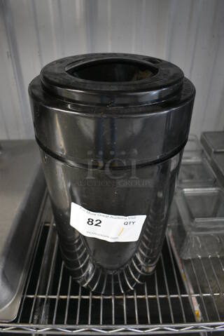 Black Poly Canister. 8x8x15