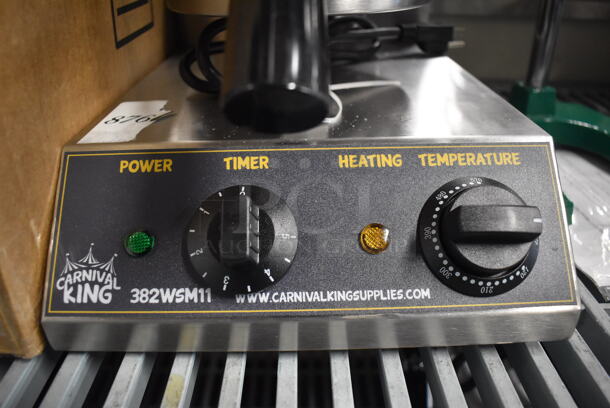 BRAND NEW IN BOX! Carnival King 382WSM11 Stainless Steel Commercial Countertop Non-Stick Single Waffle Maker with Timer. 120 Volts, 1 Phase. 10x20x12. Tested and Working! - Image 3 of 7