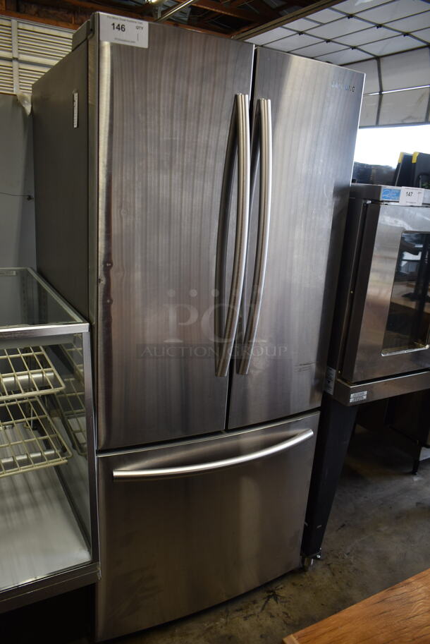 Samsung RF220NCTASR Stainless Steel Cooler Freezer Combo. 115 Volts, 1 Phase. Tested and Working!