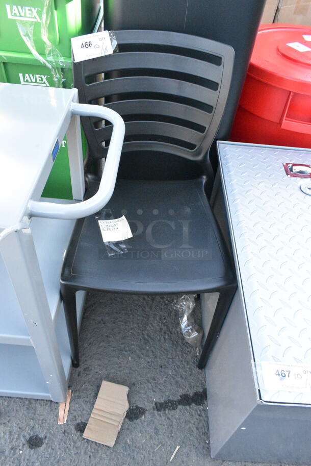 BRAND NEW SCRATCH AND DENT! Lancaster Table & Seating 427SOLSIDEBK Sol Black Stone Resin Side Chair - Image 2 of 6
