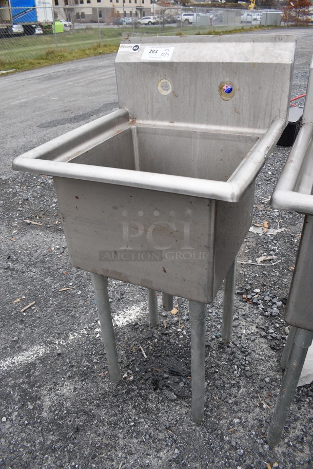 Stainless Steel Commercial Single Bay Sink. 22x23x44 - Image 3 of 5