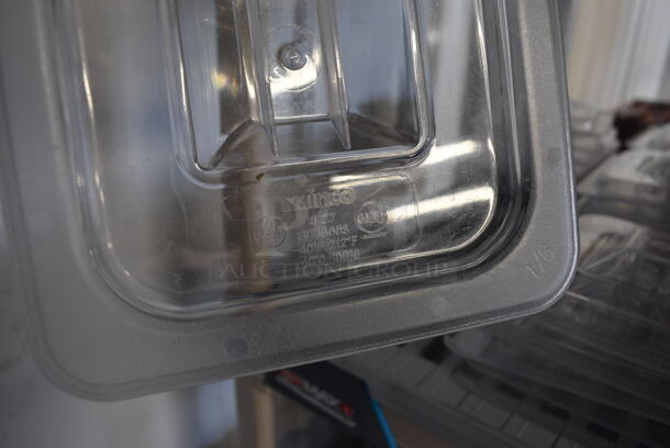 ALL ONE MONEY! Lot of 12 Winco Clear Poly 1/6 Size Drop In Bin Lids! - Image 3 of 3