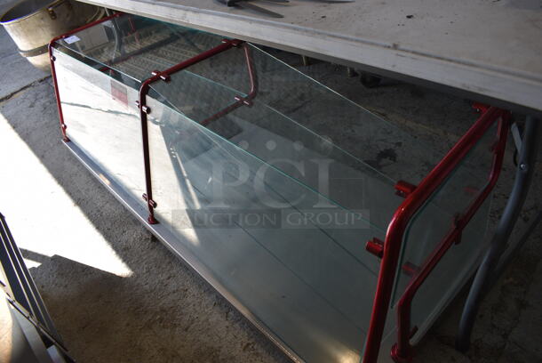 Metal Countertop Glass Case w/ Glass Shelves. 73x25x20.5 - Image 4 of 4