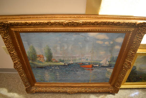 Framed Canvas Painting Reproduction of Argenteuil by Claude Monet From Art Dealer Ed Mero!