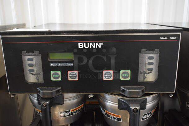 2012 Bunn DUAL SH DBC Stainless Steel Commercial Countertop Coffee Machine w/ Hot Water Dispenser, 2 Satellite Servers and 2 Metal Brew Baskets. 120/240 Volts, 1 Phase. - Image 3 of 6