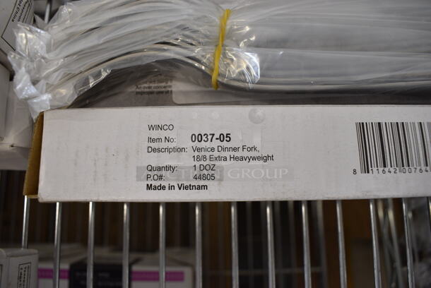24 BRAND NEW IN BOX! Winco 0037-05 Stainless Steel Venice Dinner Forks. 7.5". 24 Times Your Bid! - Image 4 of 4