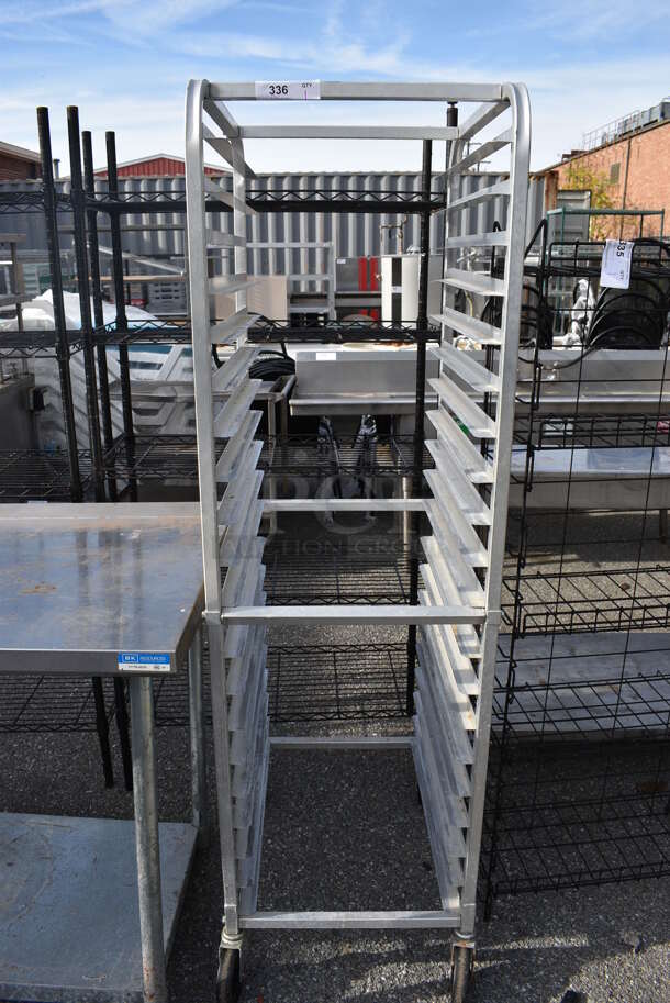 Metal Commercial Pan Transport Rack on Commercial Casters. 20.5x26x70 - Image 1 of 4