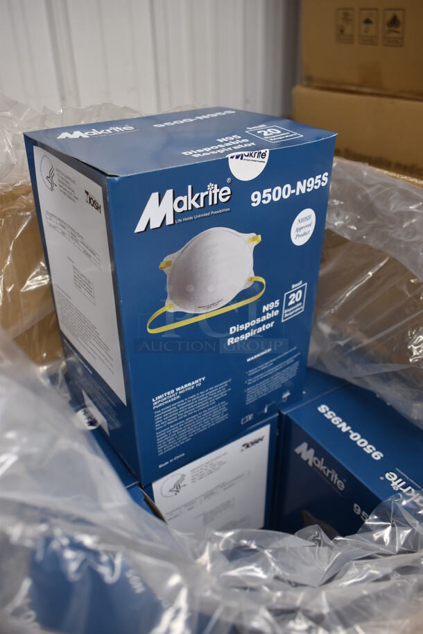 PALLET LOT OF 18 Cases of 12 BRAND NEW! Makrite 9500-N95S N95 Disposable Respirator. Each Box Has 20 Masks. Total of Approximately 4,320 Masks. 18 Times Your Bid! - Image 2 of 7