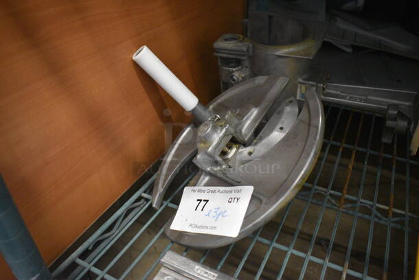 ALL ONE MONEY! Lot of Metal Pieces to Vegetable Slicer; Body, Blade and Mount Piece - Image 2 of 5