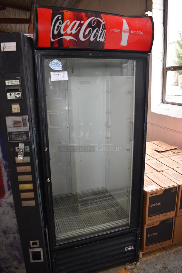 True Model GDM-26 Metal Commercial Single Door Reach In Cooler Merchandiser. 115 Volts, 1 Phase. 30x31x79. Tested and Powers On But Does Not Get Cold - Image 1 of 5
