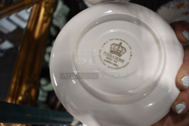 5 White Ceramic Saucers. 6x6x1. 5 Times Your Bid! - Image 2 of 3