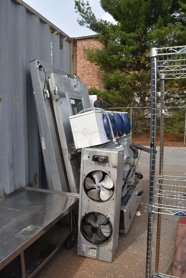 All ONE MONEY! 6 Heatcraft Fans For Walk In Cooler And 3 Doors Including Kolpak For Walk In Cooler - Image 2 of 10