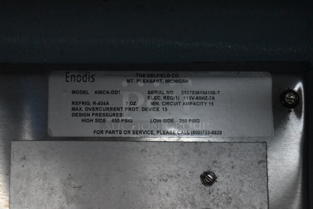 Delfield 406CA-DD1 Stainless Steel Commercial Single Door Undercounter Cooler on Commercial Casters. 115 Volts, 1 Phase. Tested and Powers On But Does Not Get Cold - Image 3 of 4