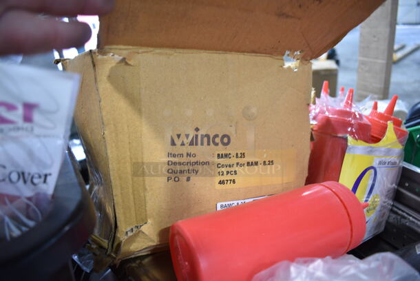 PALLET LOT of 18 BRAND NEW! Boxes Including Dishers, Winco High Chair, Aprons, Poly Condiment Bottles, Stainless Steel Drop In Bins, SCAL-9100 9" Dial Scale, AXSI-12, Winco Aluminum Steam Basket, Winco IB-55-LE Lid. 18 Times Your Bid! - Image 11 of 12
