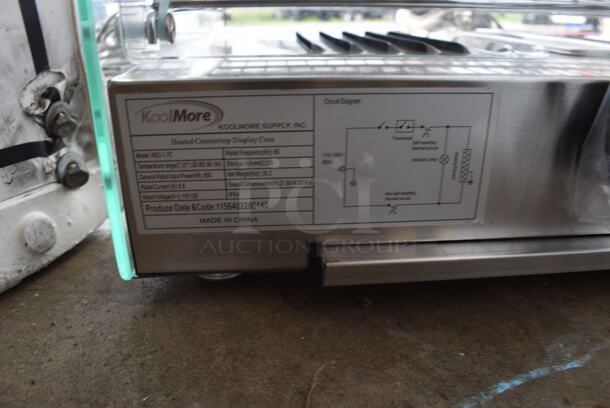 BRAND NEW! KoolMore Model HDC-17C Countertop Glass Heated Display Case Merchandiser. 110-120 Volts, 1 Phase. 22x14.5x14.5. Tested and Working! - Image 5 of 6