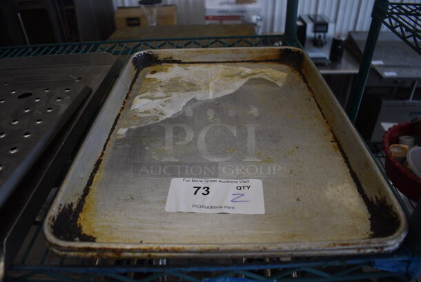 2 Metal Half Size Baking Pans. 13x18x1. 2 Times Your Bid!