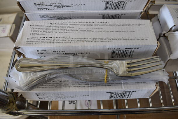 60 BRAND NEW IN BOX! Winco 0005-05 Stainless Steel Dots Dinner Forks. 7.5". 60 Times Your Bid! - Image 2 of 4